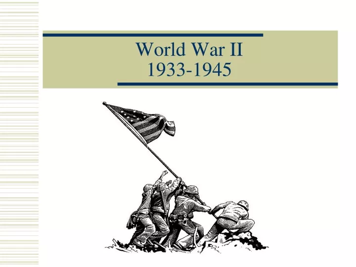 world war ii 1933 1945
