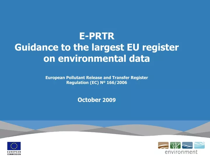 e prtr guidance to the largest eu register