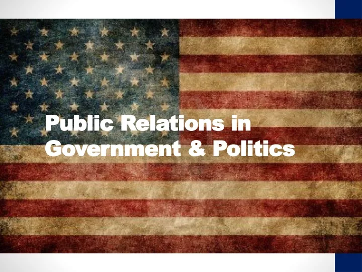 public relations in government politics