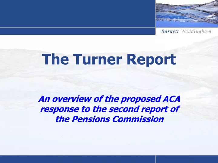 the turner report