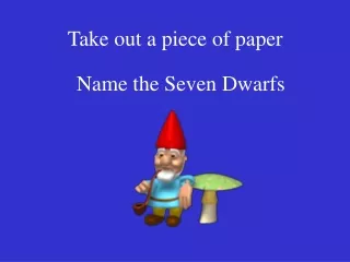 Name the Seven Dwarfs