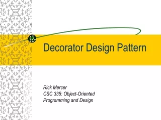 Decorator Design Pattern