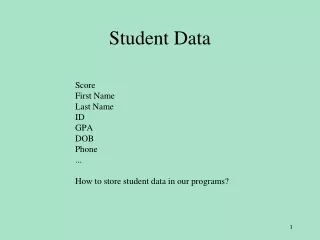 Student Data