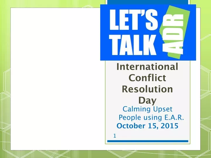international conflict resolution day