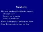 The Quicksort Algorithm: Recursive Sorting Efficiency - slide 1
