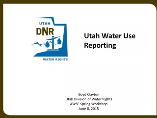 Utah Water Use Reporting