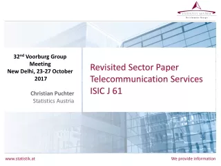 Revisited  Sector Paper Telecommunication Services  ISIC J 61