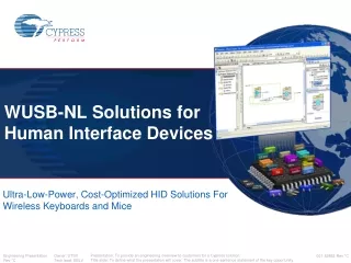 WUSB-NL Solutions for Human Interface Devices