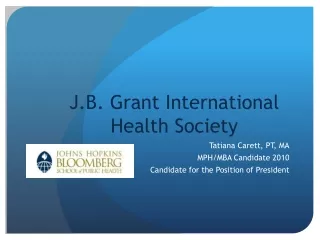 J.B. Grant International Health Society