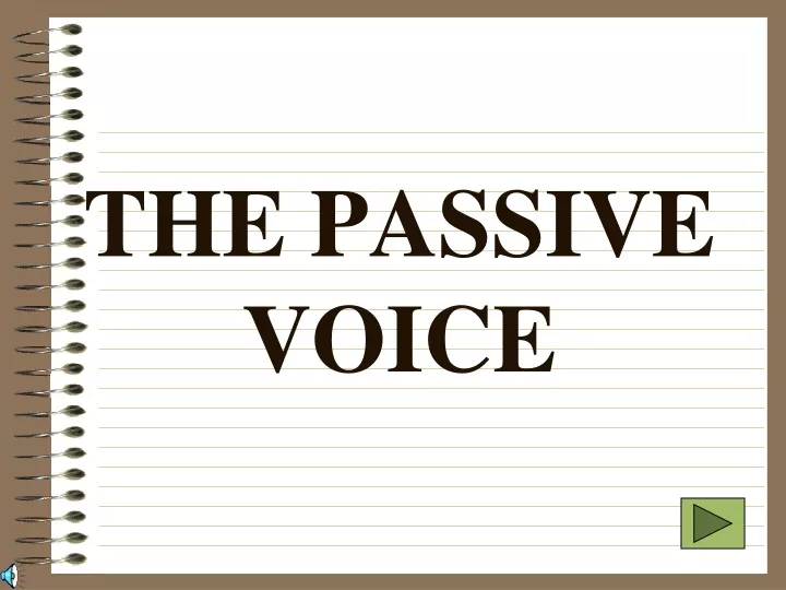 the passive voice