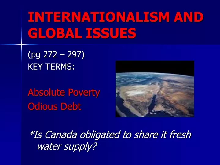 internationalism and global issues