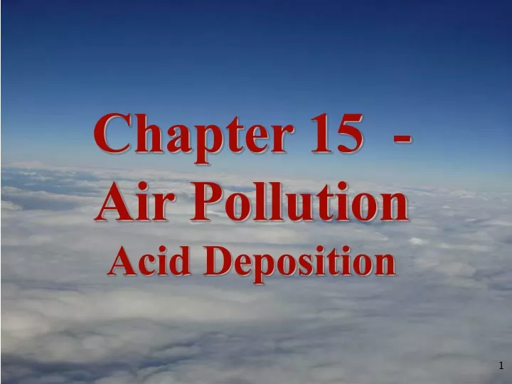 chapter 15 air pollution acid deposition