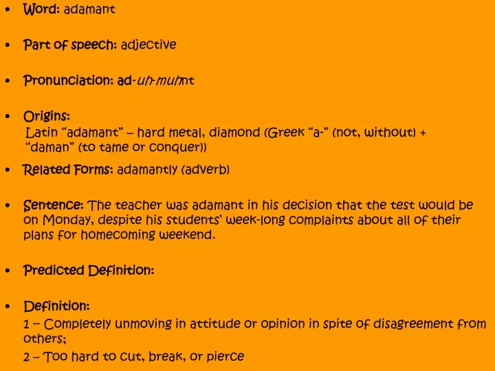 word adamant part of speech adjective