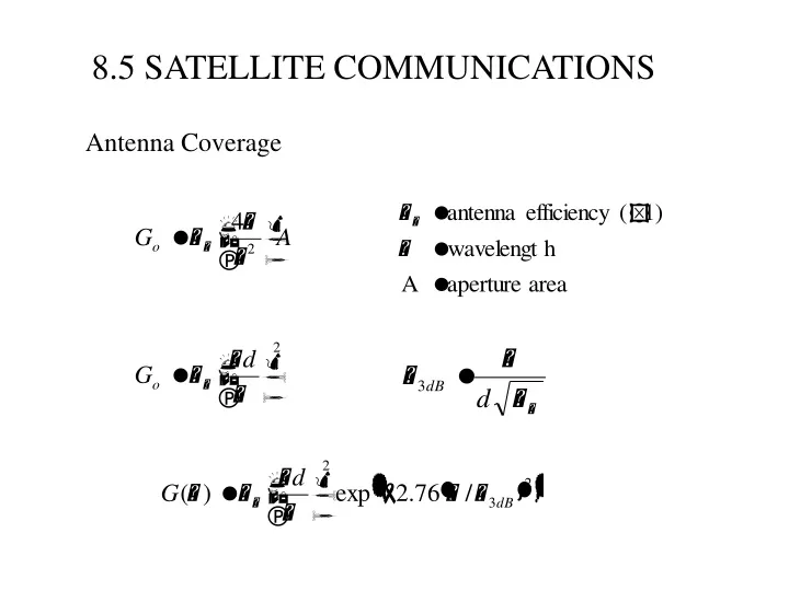 8 5 satellite communications