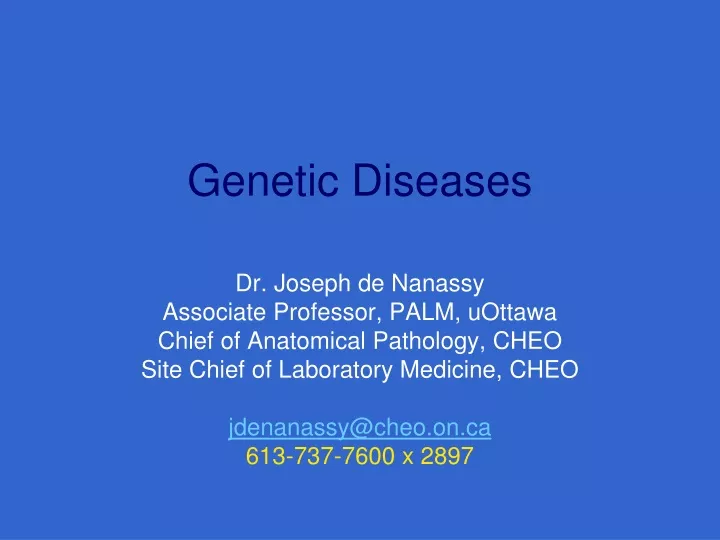genetic diseases