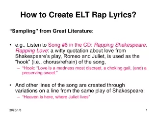 How to Create ELT Rap Lyrics?