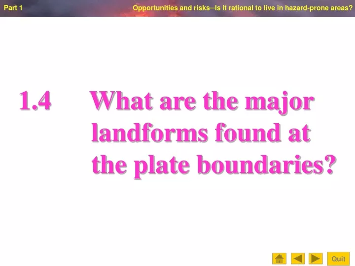 1 4 what are the major landforms found