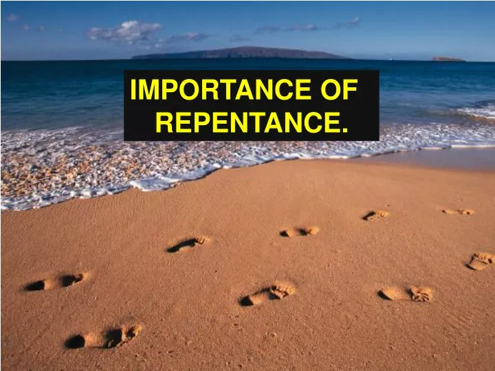 importance of repentance
