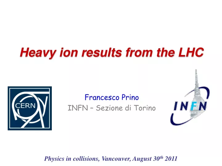 heavy ion results from the lhc