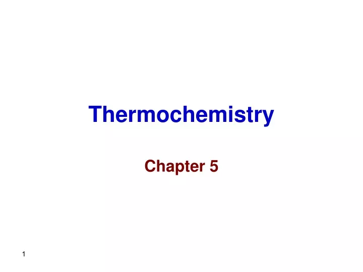 thermochemistry
