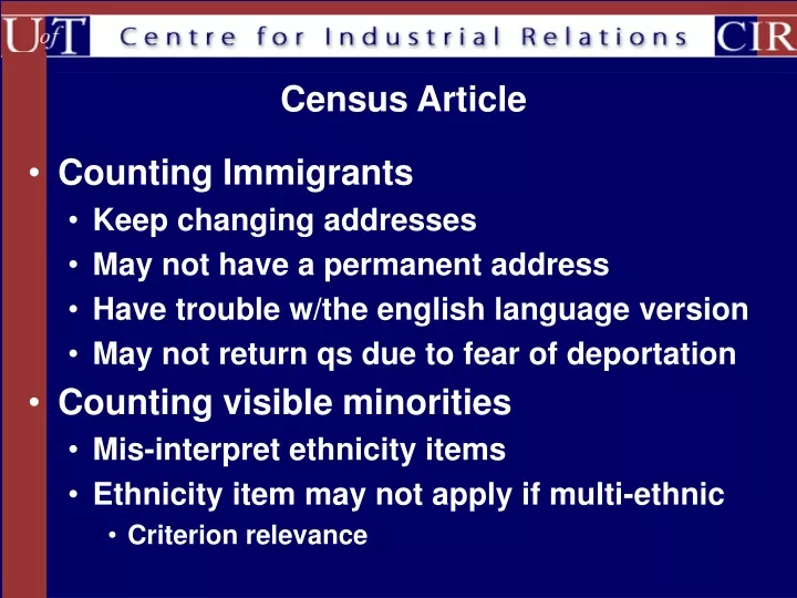 census article