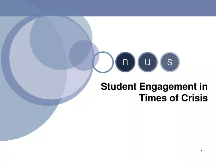 student engagement in times of crisis