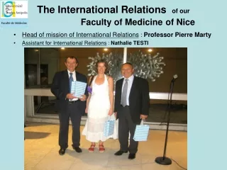 The International Relations   of our                     Faculty of Medicine of Nice