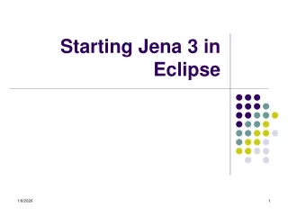 Starting Jena 3  in Eclipse