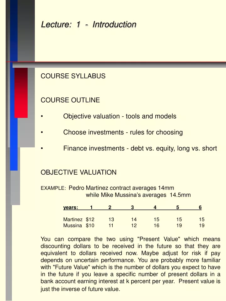 lecture 1 introduction