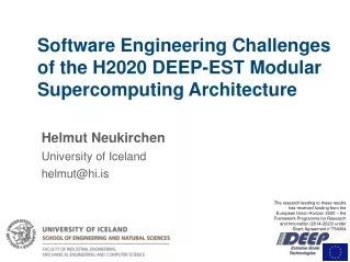 Software Engineering Challenges of the H2020 DEEP-EST Modular Supercomputing Architecture