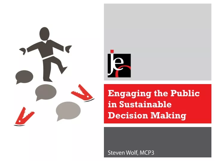 engaging the public in sustainable decision making
