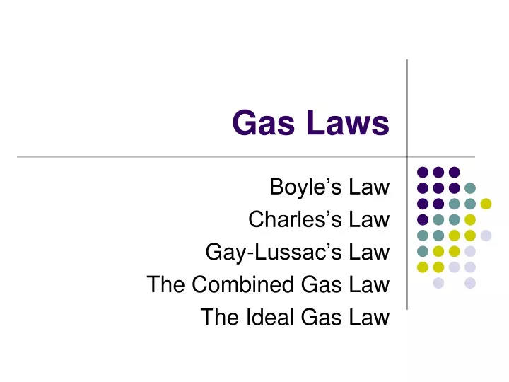 gas laws