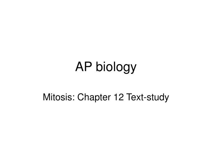 ap biology