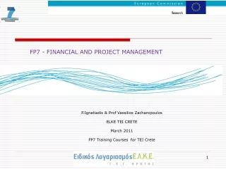 FP7 - FINANCIAL AND PROJECT MANAGEMENT
