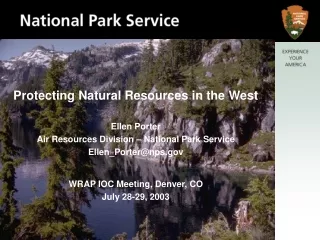 Protecting Natural Resources in the West Ellen Porter