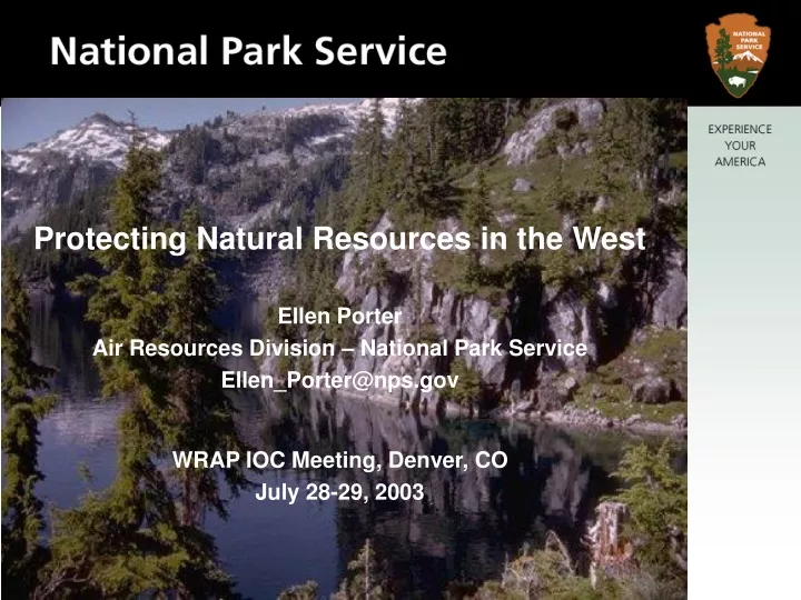 protecting natural resources in the west ellen