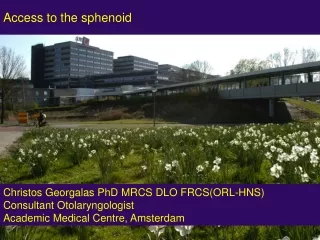 Christos Georgalas PhD MRCS DLO FRCS(ORL-HNS) Consultant Otolaryngologist