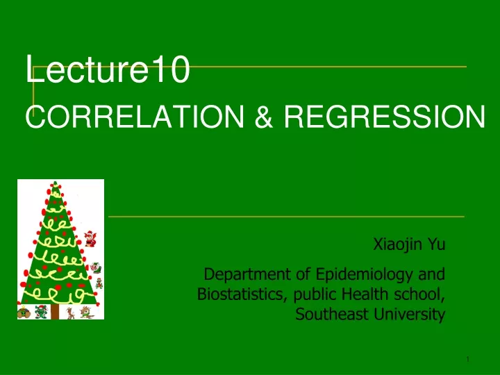 lecture10 correlation regression