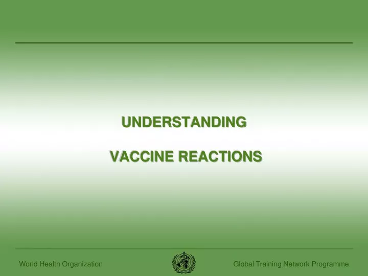 understanding vaccine reactions