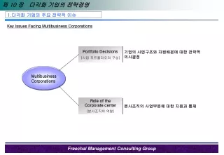 1. 다각화 기업의 주요 전략적 이슈