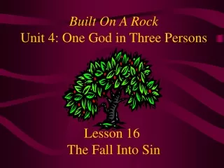 Lesson 16  The Fall Into Sin