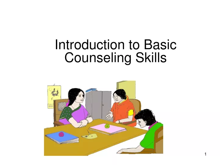 introduction to basic counseling skills