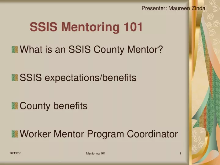 ssis mentoring 101