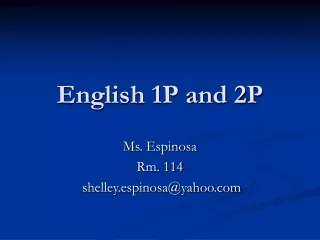 English 1P and 2P