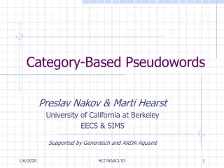 Category-Based Pseudowords
