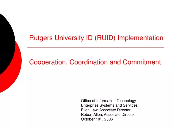 rutgers university id ruid implementation