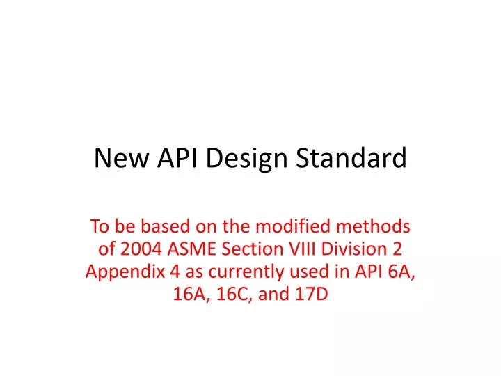 new api design standard