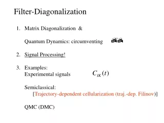 Filter-Diagonalization