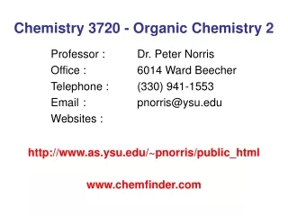 Chemistry 3720 - Organic Chemistry 2