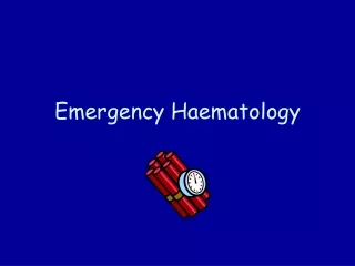 Emergency Haematology